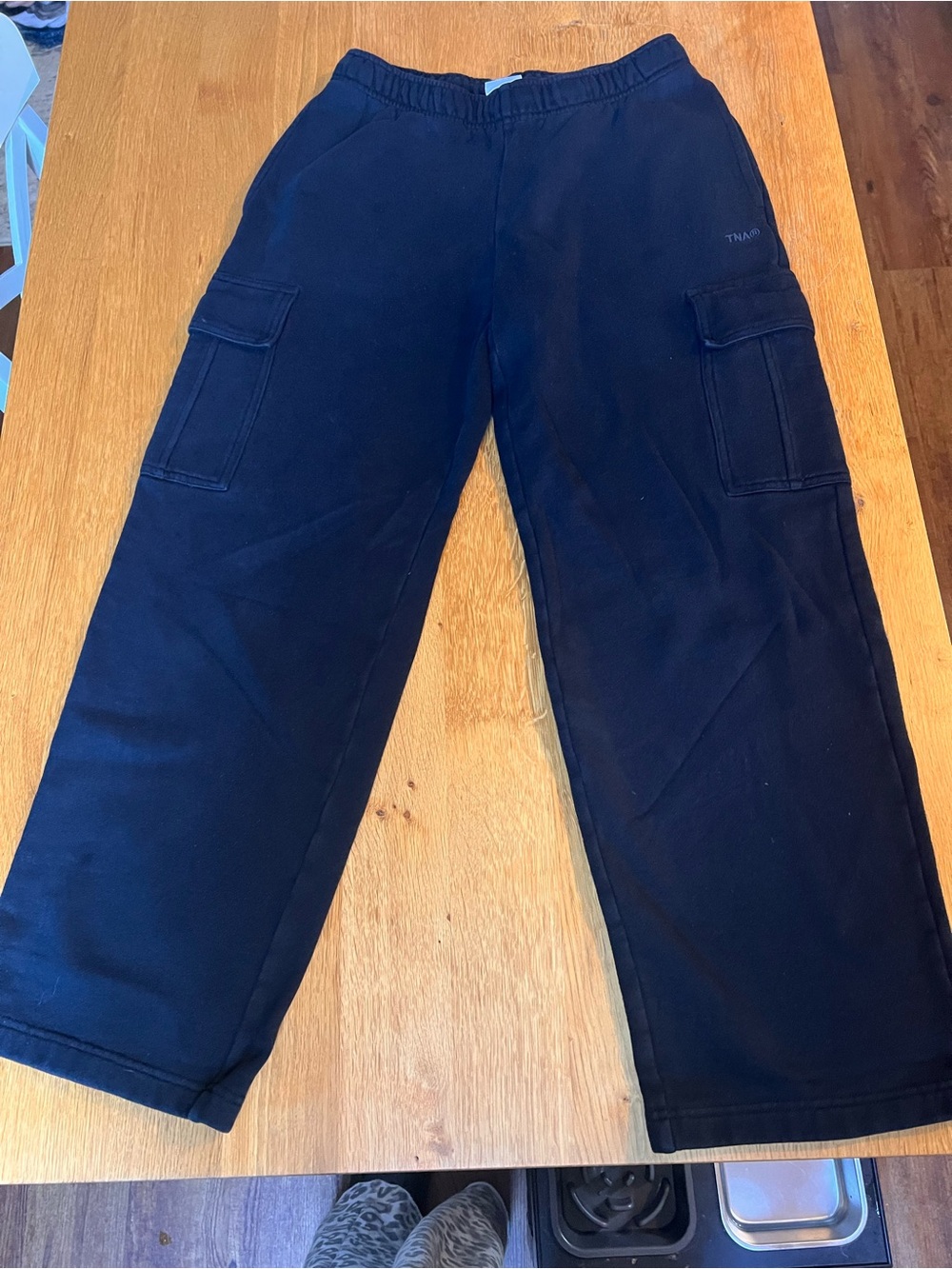 TNA Black Cargo Track Pants